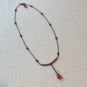 Vintage Redesigned necklace with Hematite and Goldstone